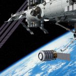 Artist conception of the Orbital's Cygnus spacecraft approaching the ISS (Credits: Orbital).