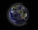 Artist conception of space debris in low Earth orbit (Credit: Australia's Electro Optic Systems).