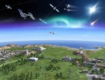 Artist's impression showing how radars, telescopes and networks on the ground can work in unison to detect space hazards including debris in orbit, harmful space weather and near-Earth objects (Credits: ESA - P. Carrill).