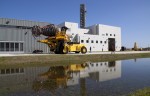 Transportation of Shuttle main engine from Orbiter Processing Facility-2 to the Space Shuttle Main Engine Processing Facility at NASA's Kennedy Space Center in Florida (Credits: NASA/Jack Pfaller).