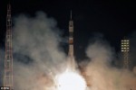 A Soyuz launch in December carried three crew members to ISS (Credits: NASA).