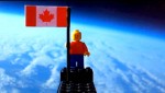 A photograph of the lego man at peak altitude (Credits: Mathew Ho and Asad Muhammad).