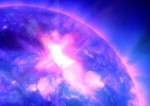 An ultraviolet image of a solar flare captured by NASA's Solar Dynamics Observatory (Credits: NASA).