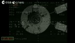 Video still of ATV Edoardo Amaldi docking with the International Space Station. The image is taken from the same video that is used by astronauts and the ATV Control Centre to monitor the approach (Credits: ESA/NASA).