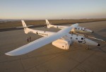 Sir Richard Branson and designer Burt Rutan with the WhiteKnightTwo (Credits: Virgin Galactic).