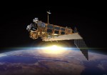 Artist's conception of the Envisat satellite (Credits: ESA).