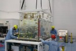 The first Galileo Full Operational Capability flight model payload with its solar panels in their ‘boxed’ position (Credits: ESA).