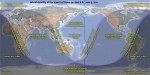 Visibility of the Venus transit from around the globe (Credits: Michael Zeiler, eclipse-maps.com