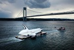 The Space Shuttle Enterprise on its way to its new home (Credtis: Michael Nagle/Getty Images).
