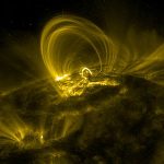 A coronal loop captured by the TRACE satellite (Credits: NASA).