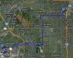 Endeavour's route from Los Angeles Airport to the California Science Center (Credits: GoogleMaps).