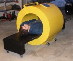 The full-size mock-up of the MRI imager introduced on September 13 at the annual AIAA conference (Credits: Gordon Sarty/ University of Saskatchewan)