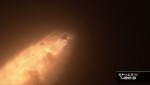 Debris falls following the loss of Engine 1 during Falcon 9's October 7 flight (Credits: SpaceX).