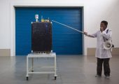 An earlier model of the North Korean satellite now in orbit (Credits: AP/David Guttenfelder).