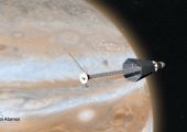 A proposed deep space probe to Jupiter using the new engine (Credits: Los Alamos National Laboratory).