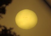 Image taken on January 14 by Goran Strand in Froson Sweden. "There was a light mist that made it possible to shoot right at the Sun without any filters," says Strand.