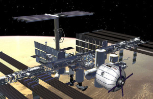The Bigelow Exmpandable Activity Module (BEAM) on the ISS as it should appear in 2016 (Credits: NASA).