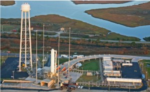 Antares at Wallops Island launch pad (Credits: Orbital Sciences Corporation).