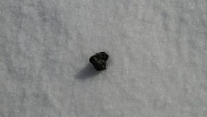 The meteorite fragment recovered from Lake Chebarkul (Credits: RIA Novosti).
