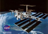The International Space Station. Today, communications with Mission Control was interupted for 3 hours (Credits: NASA).
