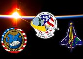 Patches from the Apollo 1, Challenger STS-51-L, and Columbia STS-107 missions (Credits: NASA).