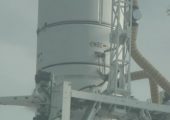 Antares second stage umbilical interface (Credits: NASA TV / Spaceflight 101).