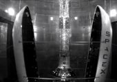 Falcon 9 fairing separation test at Plum Brook Station (Credits: SpaceX).