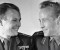 First man in space, Yuri Gagarin (left) with fellow cosmonaut Aleksey Leonov, the first man to undertake a spacewalk (Credits: RIA Novosti).