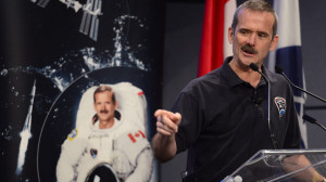 Chris Hadfield announces his retirement from CSA-ASC headquarters a month after returning from ISS (Credits: CSA-ASC webcast).