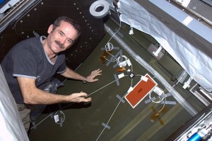 Astronaut Chris Hadfield installs one of the UBNT units during his flight (Credits: NASA)