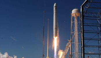 Orbital Sciences Corporation launched the first of the company’s Cygnus spacecraft bound for the International Space Station today, Sept. 18, at 10:58 a.m. EDT from NASA’s Wallops Flight Facility in Virginia (Credits: Jason Rhian / AmericaSpace).