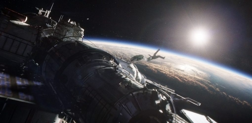 The movie "Gravity" tells the story of two astronauts stranded in space after their Space Shuttle is destroyed by a debris impact during their EVA (Credits: Warner Bros.).