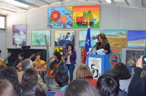Sarah Brightman seen promoting the arts in Chile (Credits: UNESCO Santiago).