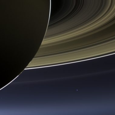 Earth viewed by Cassini from Saturn July 19, 2013 (Credits: NASA).
