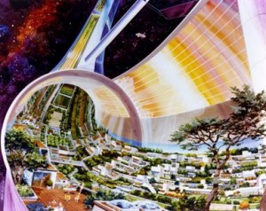 The Stanford Torus, one of the several orbital habitat designs proposed by Gerard O'Neill (Credits: Rick Guidice/NASA Ames Research Center).