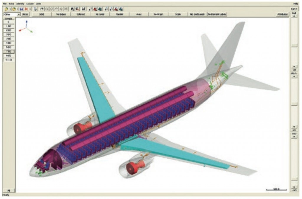 Aircraft computer model.