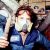 Astronaut Jerry Linenger wears a respirator mask following the 1997 fire aboard Mir. Credits: NASA