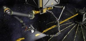 Phoenix scavenger spacecraft gets to work deconstructing a satellite (Credits: DARPA).