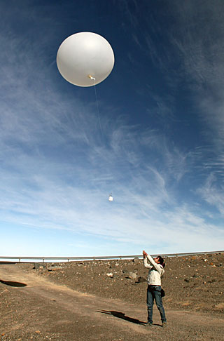 A simple explanation, the UFO sighting was actually a bursting weather balloon (Credits: ESO).