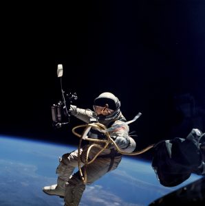 Ed White, the first NASA astronaut to undertake an EVA (Credits: NASA).