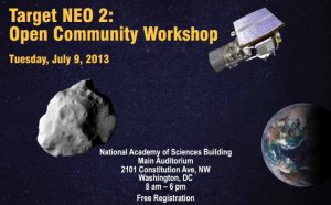 Target NEO Workshop held by the National Academy of Sciences explored the lack of target candidates for an asteroid retrieval mission (Credits: NAS).