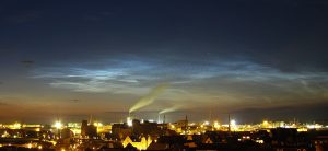 Polar mesospheric clouds over Wismar, Germany on July 9, 2011(Credits: Leibniz-Institute of Atmospheric Physics) 