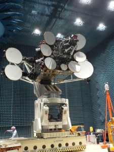 The AMOS-4 payload undergoes pre-flight testing (Credits: Israel Aerospace Industries).