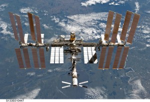The InternationThe International Space Station, nearly complete, in 2011 as seen by Discovery STS-133 (Credits: NASA).al Space Station, completed, in 2011 as seen by Discovery STS-133 (Credits: NASA).
