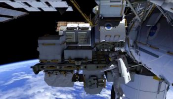 Rendering of the second EVA in the series to replace a faulty coolant loop assembly (Credits: NASA).