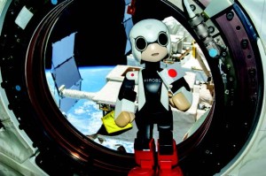 Kirobo, launched to the International Space Station in August 2013, is the first caretaker robot in space. The anime-like creation is intended to assist Japanese astronaut and Expedition 39 Commander Koichi Wakata to maintain psychological well-being through communication (Credits: Toyota).