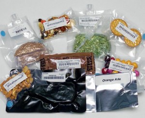 A selection of current space food. – Credits: NASA
