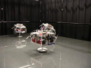 Satellite frames at the Autonomous Spacecraft Testing Facility at the University of Southampton where this work was performed (Credits: University of Southampton).