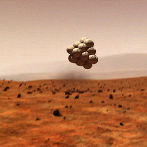 A part of NASA’s budget will go to develop airbags such as the ones which allowed the Mars Exploration Rovers Spirit and Opportunity to land on the Red Planet (Credit: NASA / JPL).