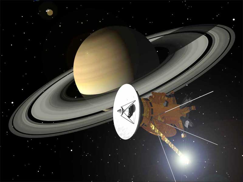 The Cassini space probe (Credits: NASA).